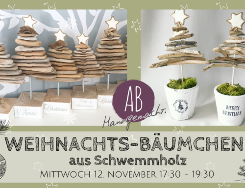 Mini Weihnachtsbäumchen aus Schwemmholz