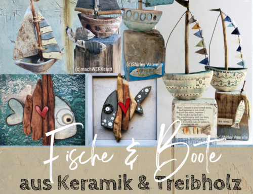 Fische & Boote aus Keramik & Treibholz