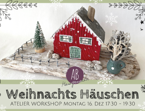 Weihnachts-Häuschen auf Treibholz